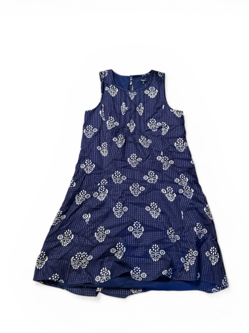 Madewell skyscrape flower stamped purple shift dress silk blend new nwt xs